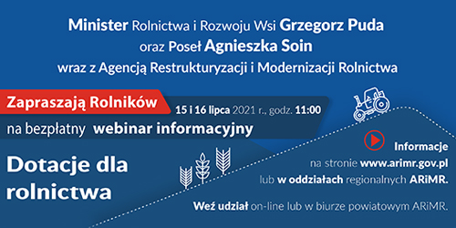 2zaproszenie webinar dotacje dla rolnictwa slider