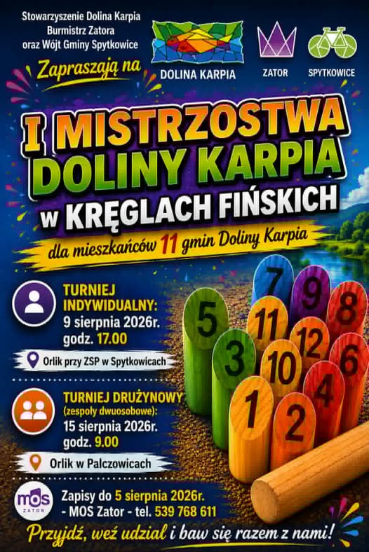 Plakat kregle finskie turniej