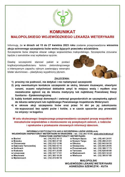 WSCIEKLIZNA KOMUNIKAT WIOSNA 2023 page 0001