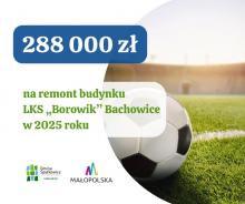 Dofinansowanie remont budynku LKS Borowik Bachowice