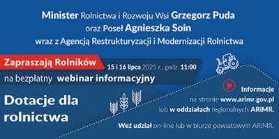 2zaproszenie webinar dotacje dla rolnictwa slider