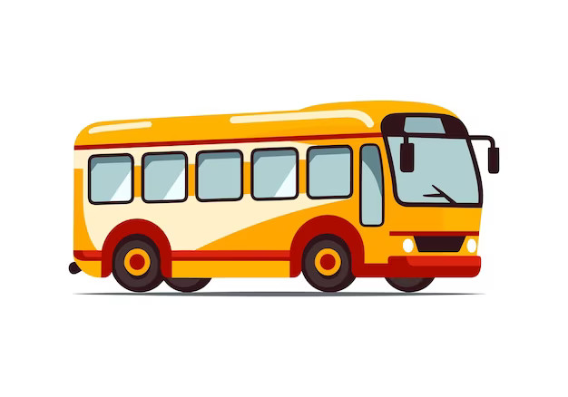 bus white background vector illustration flat style 938798 568