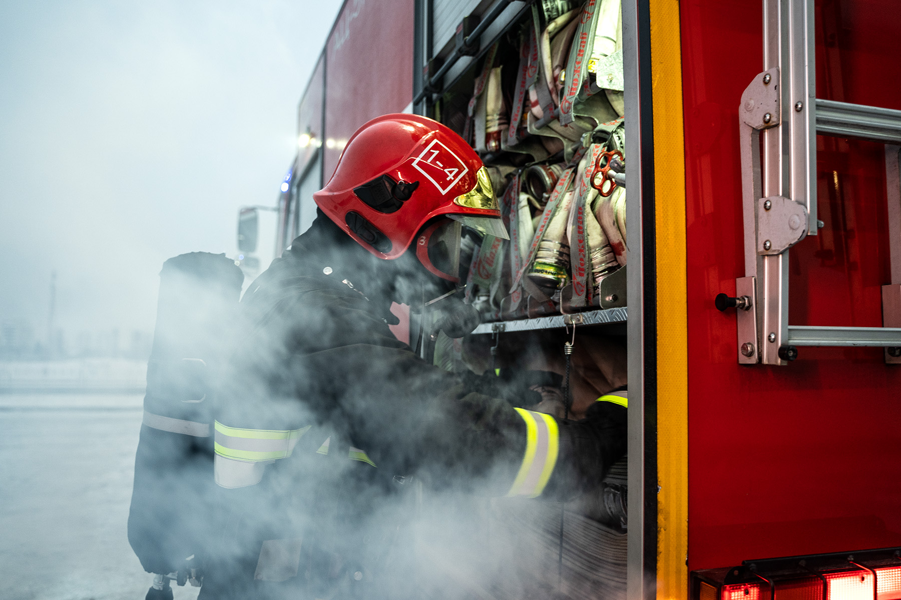 firefighter ready his mission