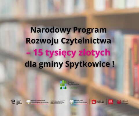 Spytkowice z dofinansowaniem w ramach Narodowego Programu Rozwoju Czytelnictwa 2.0